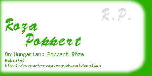 roza poppert business card